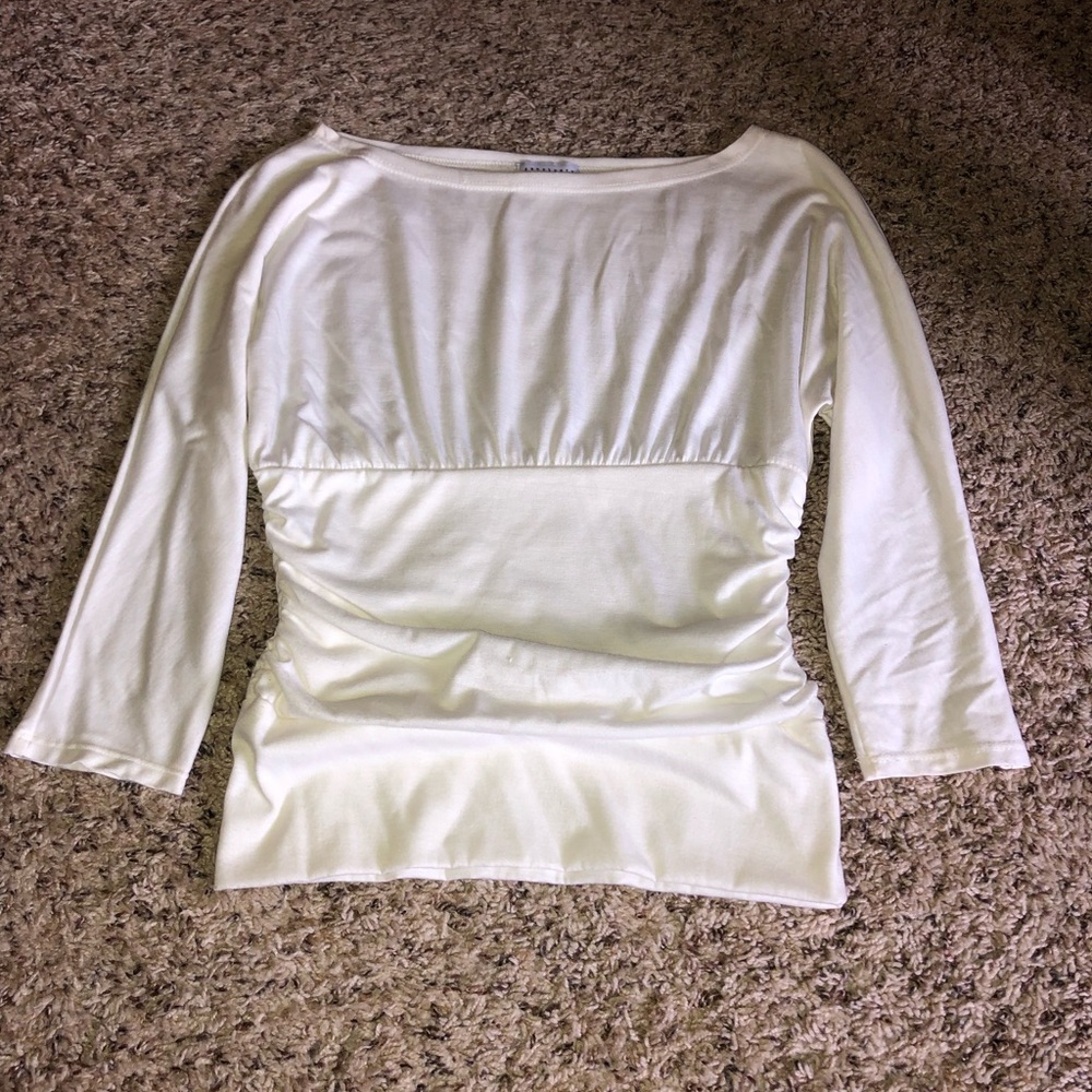 White half sleeve shirt.